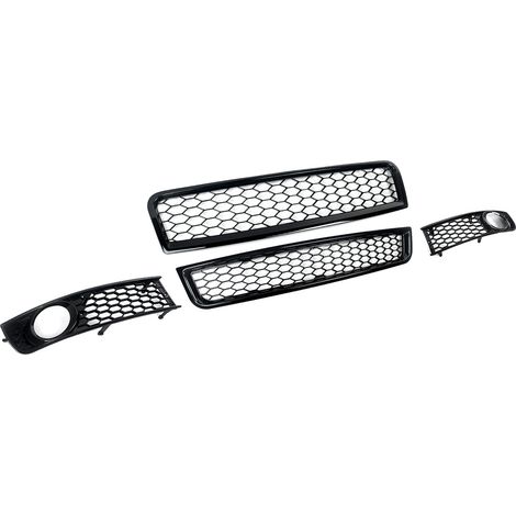 Grilles de pare-chocs avant, design en nid d'abeille, construction durable, ensemble de 4 pièces (1/2)