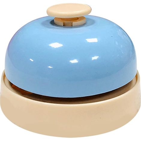 Lot de 2 clochettes d'entraînement bleues pour chiens et chats, clochette mécanique avec son clair, bouton sensible, clochette de communication en métal pour l'entraînement des animaux de compagnie (1/5)