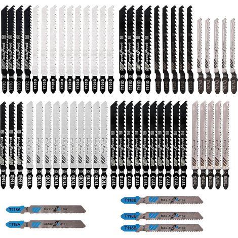 Lame Scie Sauteuse, Jeu de 52 Lames de Scie Sauteuse Basic – Bois et Métal – Compatibles Universelles (1/5)