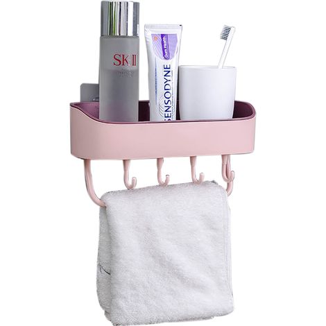 Etagère Adhésive Salle De Bain - Sans Perçage - Pour Savons Shampooings Et Accessoires De Douche - 1 Pièce (1/5)