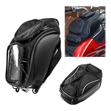Oxford Magnetic Motorcycle Tank Bag with Large Window Rear Seat Universal Tail (1/5)