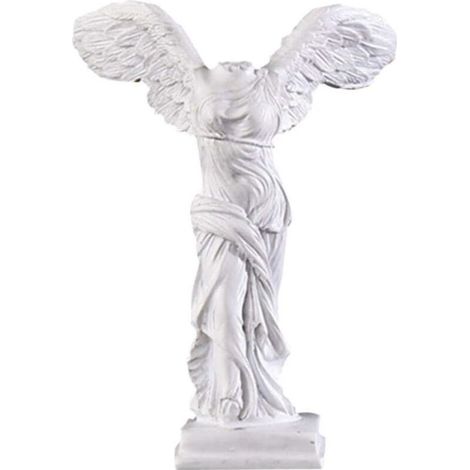 Statue de la Victoire ailée Samothrace en résine, décoration de bureau et maison, sculpture grecque blanche, taille S (1/5)