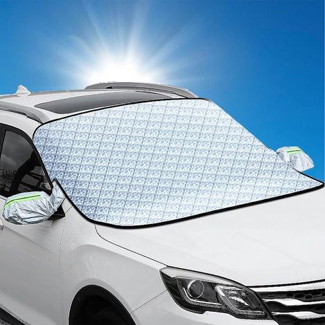 Couverture Pare-Brise Voiture, Bâche Protection Magnétique Couverture Repliable, Les Rayons UV et la Chaleur Anti Givre Neige Glace Universelle, 160 x 116 cm (1/5)