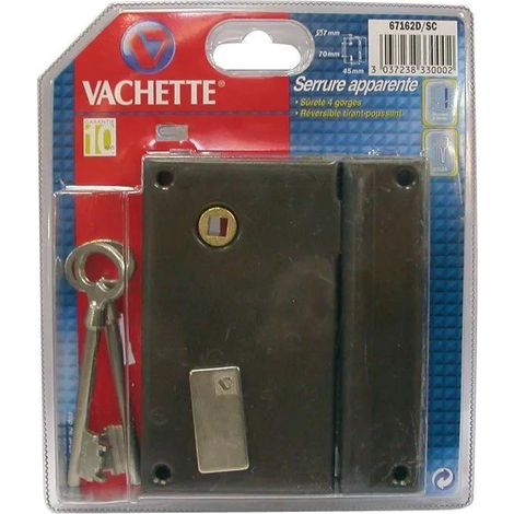 Serratura di sicurezza verticale con chiavistello, 8 scanalature, destra