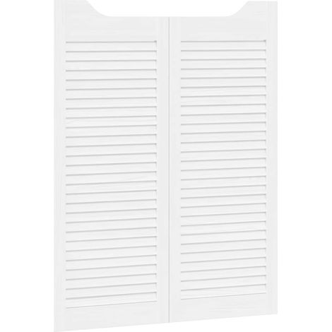 Maison Exclusive - Schwingtüren 2 pcs Weiß Massives Kiefernholz