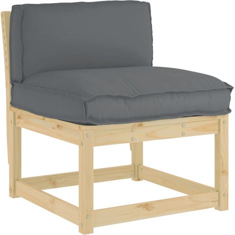 Maison Exclusive - Kissen Oxford-Stoff Anthrazit 80 x 40 x 12 cm (1/5)