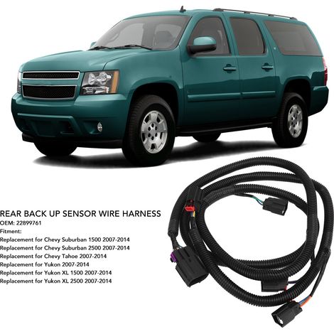Câble de Capteurs de Stationnement Arrière 22899761 pour Chevrolet Suburban Tahoe Yukon, Compatibilité 2007-2014 (1/5)