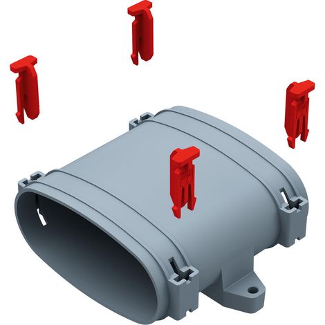 Helios FRS-VM 51 FlexPipe Verbindungsmuffe Gerade, Rohr oval 51mm (1/3)