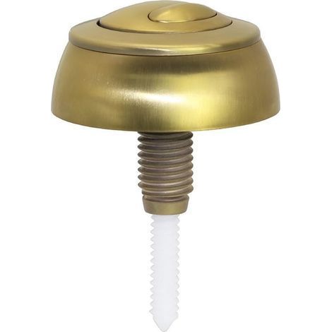 Bouton de chasse d'eau double pour toilettes, bouton poussoir pour réservoir, bouton poussoir pour toilettes, taille 8,7 × 5,8 × 5,8 cm, bouton poussoir doré (1/5)