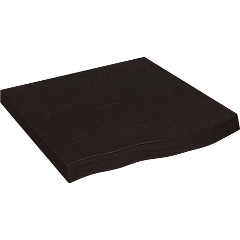 Maison Exclusive - Piano Bagno Marrone Scuro 60x60x(2-6)cm Legno Massello Trattato