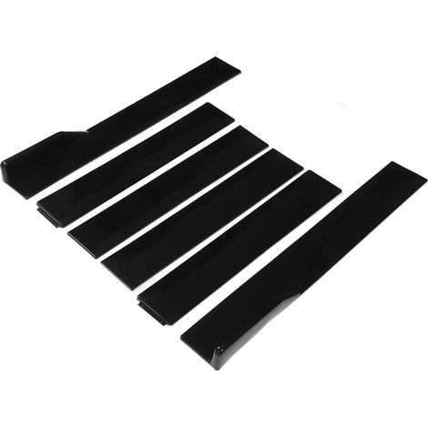 Jupes Latérales Universelles, Jupes Latérales pour Voitures Noires Kit de Carrosserie Universel Noir 6 Pièces ABS Universel (1/5)