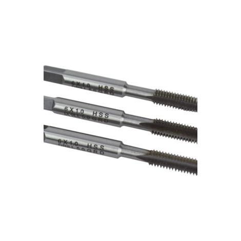 Faithfull HSS Straight Flute Tap Set M6 x 1.0, 3-Piece ATS8176