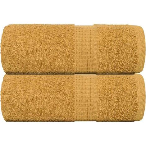Serviettes d'invités FROGN, lot de 2, couleur or, 30 x 50 cm, 360 g/m² (1/5)