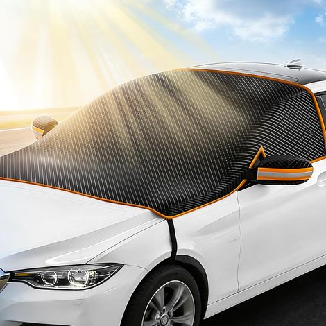 D-Lumina Thick Magnetic Car Front Windscreen Cover 6 Against UV Rays and Heat Anti Frost Snow Ice Universal for Most Vehicles 260 x 120 cm
