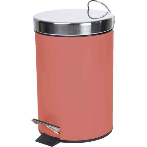 Poubelle de Salle de Bain "Metalia" 3L Terracotta (1/3)