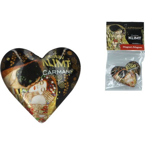 Carmani, Herz-Kühlschrankmagnet – Gustav Klimt/Der Kuss