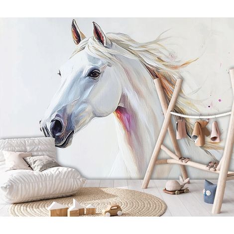 Fototapete Pferd Tiere, für Kinderzimmer, 150 x 105 cm – Komplettset inkl. Kleister & Anleitung (1/5)