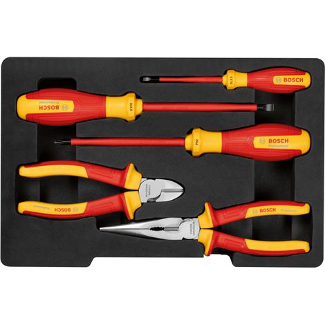 Bosch PRO Combo Kit VDE Hand Tools Set mixed 5pc 1600A02NG2