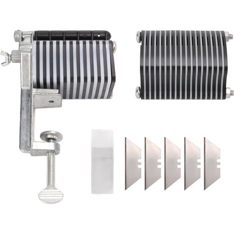 Coupe-bordure en cuir manuel, outil de découpe de lanières pour franges, tressage et ceintures – alimentation manuelle pour table en cuir. (1/5)