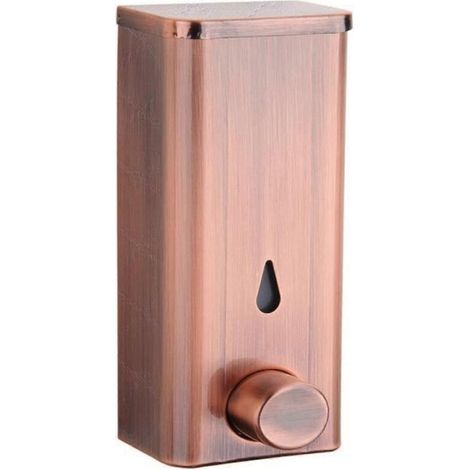 Distributeur de savon mural en acier inoxydable 304 pour salle de bain et cuisine, pompe à pression en cuivre rouge pour hôtel