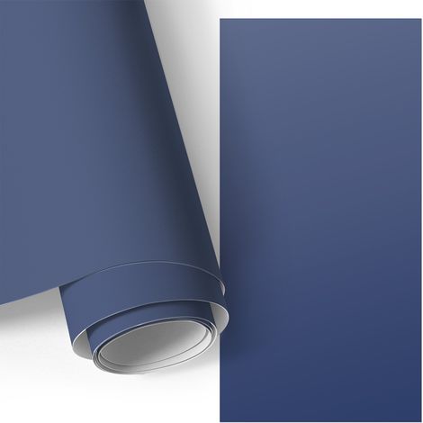 Möbelfolie - Klebefolie für Möbel - Selbstklebefolie - Dekorfolie - Küchenfronten bekleben - Lebhaftes Marineblau 50x100 cm