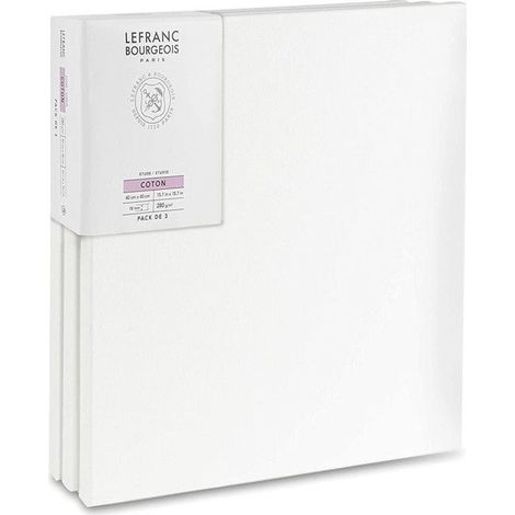 Lot de 3 châssis coton 40x40cm - Lefranc Bourgeois