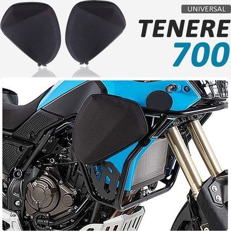 Diese Aufbewahrungstasche wurde für das Motorrad Yamaha Tenere 700 entwickelt und enthält Schutzbügel und Stoßstangen. (1/4)