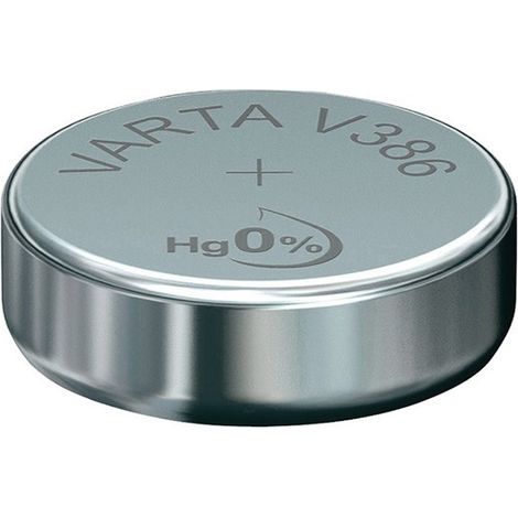 Varta silberne Mikroknopfbatterie SR43 – V386 1,55 V Blister 1 Einheit ø11,6 x 4,2 mm