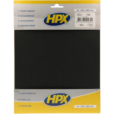 PAPIER ABRASIF P180 X 4 HPX