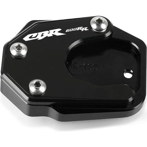 (Logo CBR600RR) Compatible pour Honda CBR600RR CBR 600 RR CBR 600RR CBR600 RR 2013 2014 2015 Plaque de support latérale de pied Extension de support d'agrandisseur de béquille maxpower (1/4)