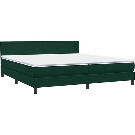 Maison Exclusive - Boxspringbett mit Matratze Dunkelgrün 180x220 (1/5)