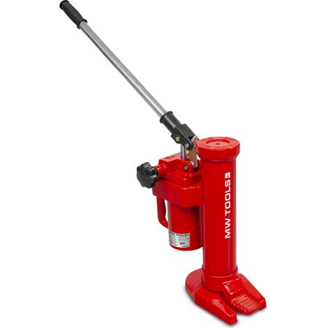 Mw Tools – Cric hydraulique 5 tonnes – Tête pivotante pour positionnement facile – Course 25-205 mm – Protection contre surcharge – HMK5