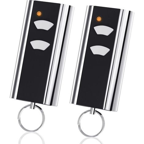 Lot De 2 Télécommandes Universelles Pour Porte De Garage 433 Mhz Émetteur Portable (1/4)