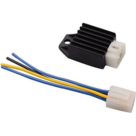 4-pin 12V 4-wire AC voltage regulator and rectifier suitable for motorcycles, ATVs, mopeds, and go-karts. (1/4)