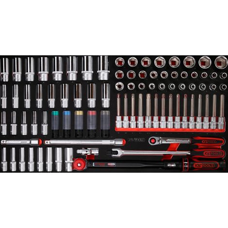 KS Tools 1/2 Steckschlüssel-Satz in Schaumstoffeinlage, 86-tlg. (1/3)