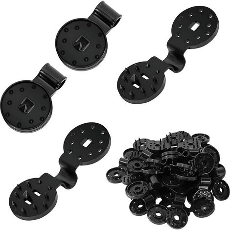 A Lot de 50 clips en plastique pour voile d'ombrage, tissu de protection, fixation de tente, clips de fixation, pour pelouse de fleurs de jardin, ombre, panneau de clôture, tissu coupe-vent, pis (1/5)