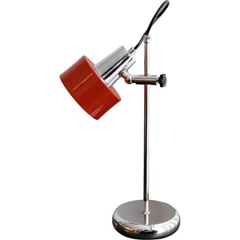 Höhenverstellbare Schreibtischlampe, 35 cm, mit um 350 Grad drehbarem Kopf, ideal für Zuhause, Büro, Universität, Studentenwohnheim, Schlafzimmer, weinrote Farbe. (1/5)