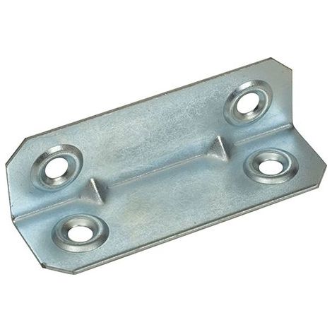 Piastrina ad angolo in acciaio zincato 20 x 20 x 67 mm.