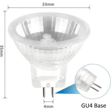 12V 20W GU4 Halogenlampe, dimmbar, 250lm, warmweiß 2700K. Ideal für Schrank- und Gartenbeleuchtung. (1/5)