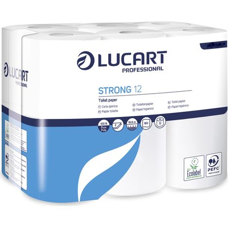 Papier toilette rouleaux 180 feuilles le lot de 96 rouleaux - LUCART - Papier toilette et distributeur
