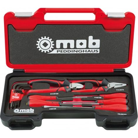 Mob Outillage – Coffret multi-outils 7 pièces – 5 tournevis bimatière + 2 pinces coupantes 160 mm – Pour travaux de précision