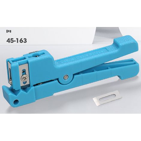 Outil de dénudage de câble, 45-163 45-162 Dénudeur de gaine de fibre optique Outil de dénudage de câble coaxial Outil de dénudage de câble (45-163 - Bleu) (1/5)