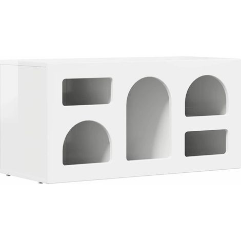 TV Cabinet High Gloss White 80 x 35 x 40 cm Engineered Wood vidaXL