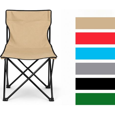 Silla Plegable Camping Ligera Sin Reposabrazo Estructura de Acero y Poliéster Exterior y Terraza (1/5)