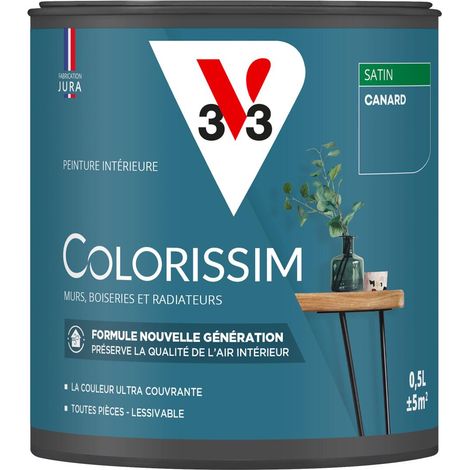 Peinture murale intérieure Colorissim® V33 Canard Satin 0,5L