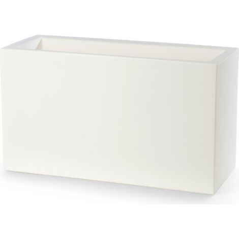 Fioriera rettangolare bianco 115x50 cm h 50 mod. Schio cassa
