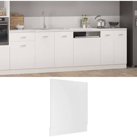 Panneau de lave-vaisselle "Lyon" Blanc 59,5 x 3 x 67 cm Bois d'Ingénierie, Design Moderne (1/5)