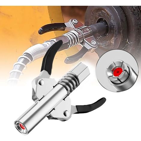 1 pcs Haute Pression Double Poignée G Coupleur pour Pompe à Graisse,Pistolet pneumatique, Facile à Monter et à démonter pour Tous Les Types de Pompes à Graisse (1/4)