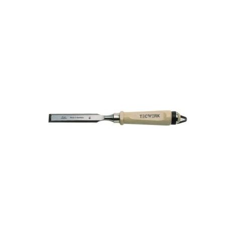 Ciseau de menuisier tranchant-B.35mm avec virole manche en hêtre blanc forme Ulm acier CV TECWERK (1/2)