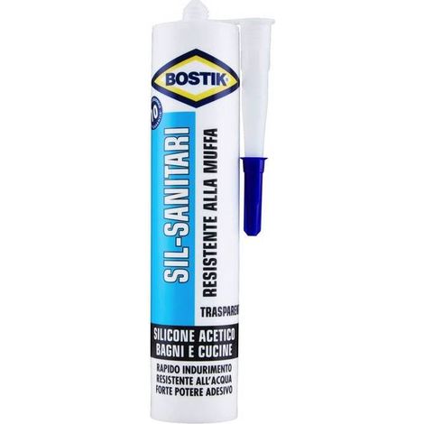 24 x BOSTIK SIL-SANITARI RESISTENTE MUFFA 280 ML TRASP